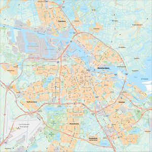 Digitale Plattegrond Van Gemeente Amsterdam Kaart Plattegrond