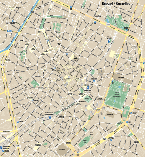 Digitale Plattegrond Van Brussel Centrum Kaart Plattegrond