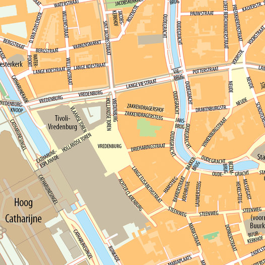 Digitale Plattegrond Van Utrecht Centrum Kaart Plattegrond   1435779007 