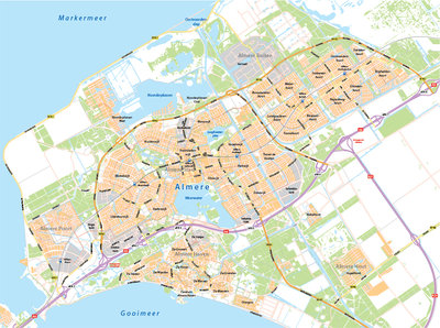 Digitale plattegrond van gemeente Amsterdam - kaart-plattegrond